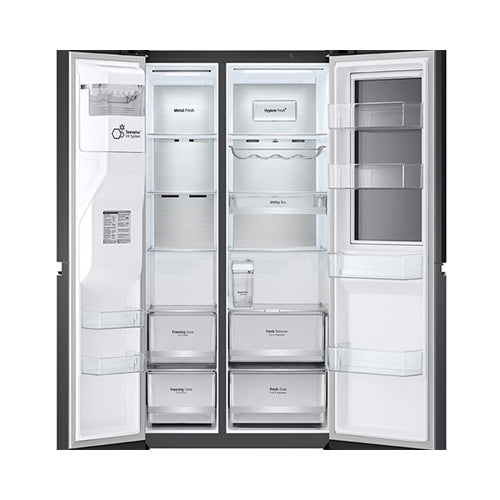 LG Side By Side Refrigerator 634L Grey GR-X267CQES