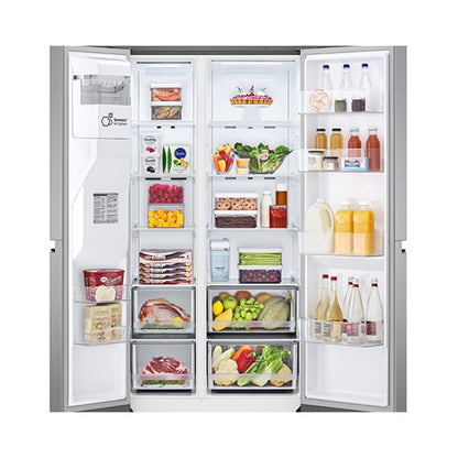 LG Side By Side Refrigerator 674L Silver GR-L267SLRL