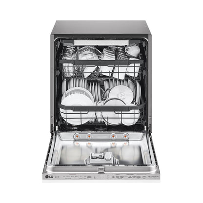 LG QuadWash Built-in Steam Dishwasher, 14 Place Settings, EasyRack Plus, Inverter Direct Drive, ThinQ DBC425TS