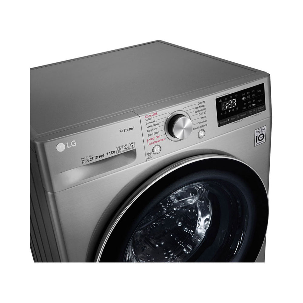 LG Automatic Front Load Washing Machine 11Kg Silver F4V5EYLYP