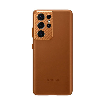 Samsung Leather Cover for Galaxy S21 Ultra Brown