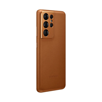 Samsung Leather Cover for Galaxy S21 Ultra Brown