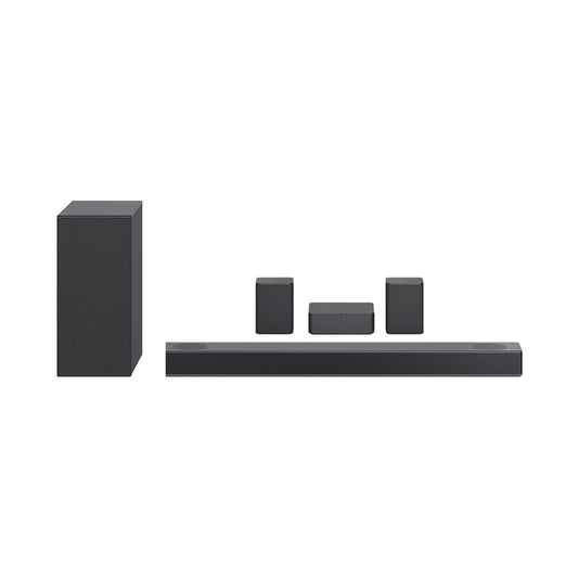 LG 5.1.2 ch High Res Audio Sound Bar with Dolby Atmos and Surround Speaker Black