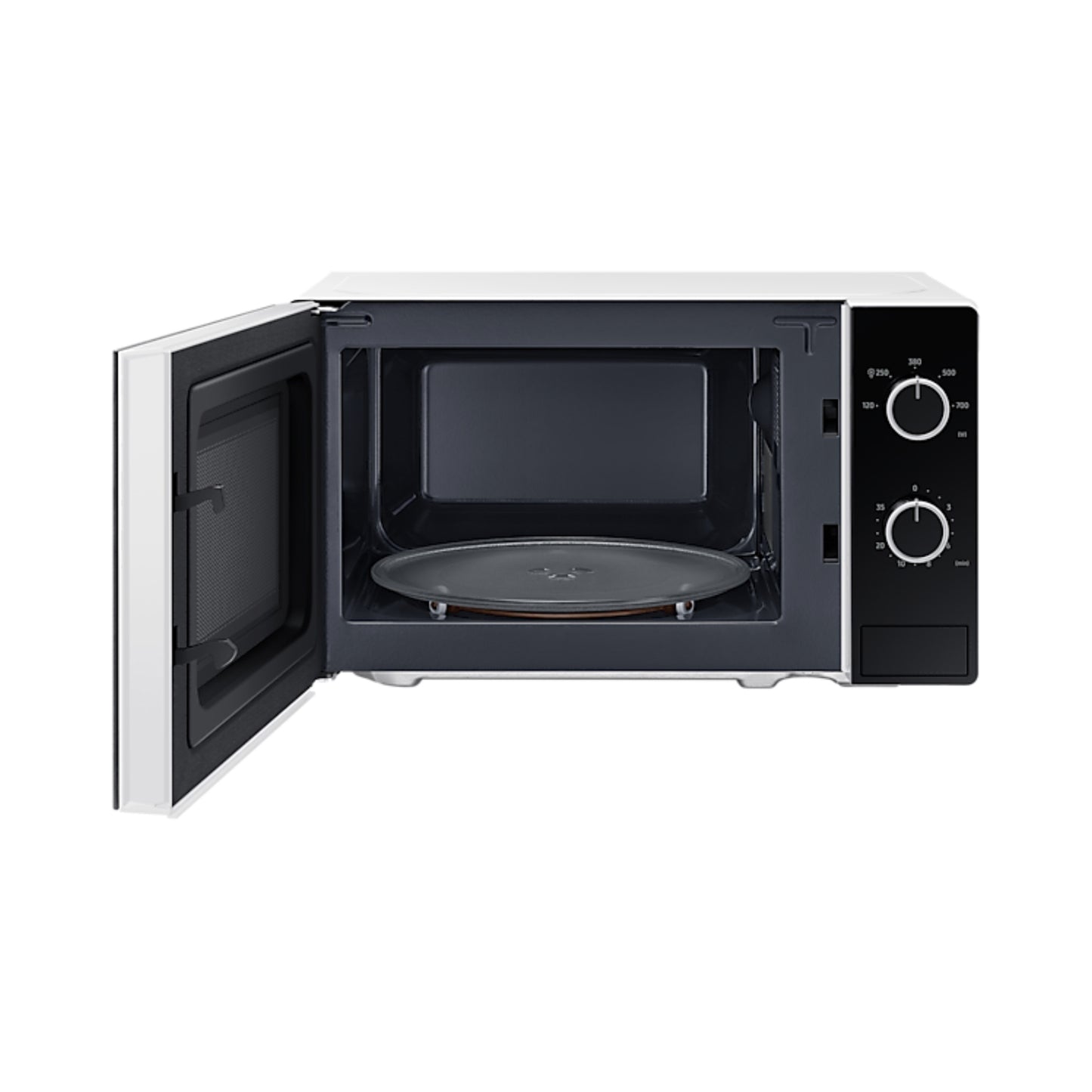 Samsung Solo Microwave Oven with Full Glass Door and LED Lighting, 20L, White - MS20A3010AH/SG