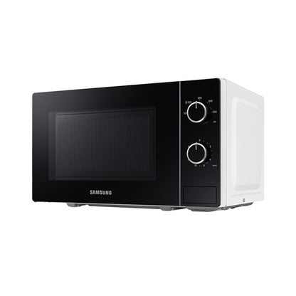 Samsung Solo Microwave Oven with Full Glass Door and LED Lighting, 20L, White - MS20A3010AH/SG