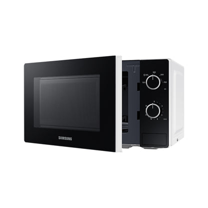 Samsung Solo Microwave Oven with Full Glass Door and LED Lighting, 20L, White - MS20A3010AH/SG