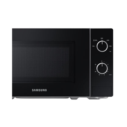 Samsung Solo Microwave Oven with Full Glass Door and LED Lighting, 20L, White - MS20A3010AH/SG