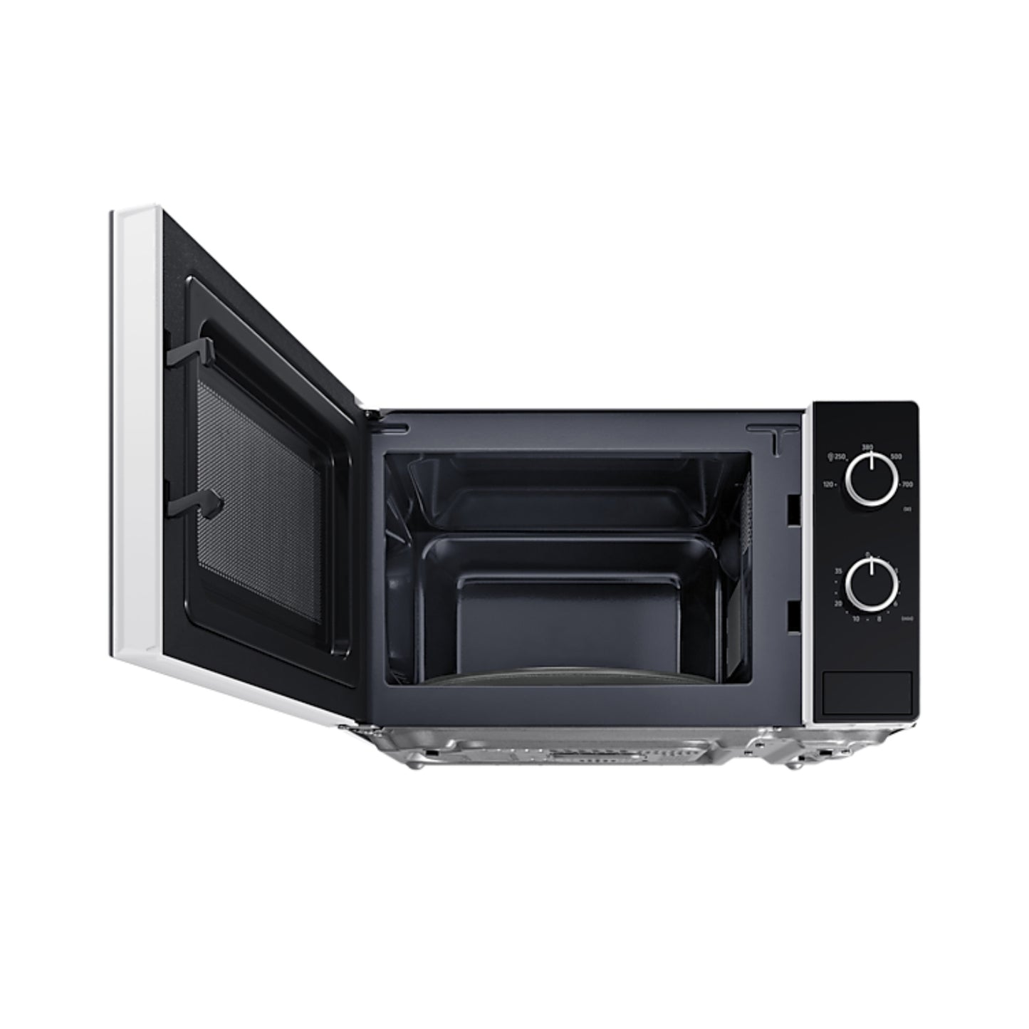 Samsung Solo Microwave Oven with Full Glass Door and LED Lighting, 20L, White - MS20A3010AH/SG