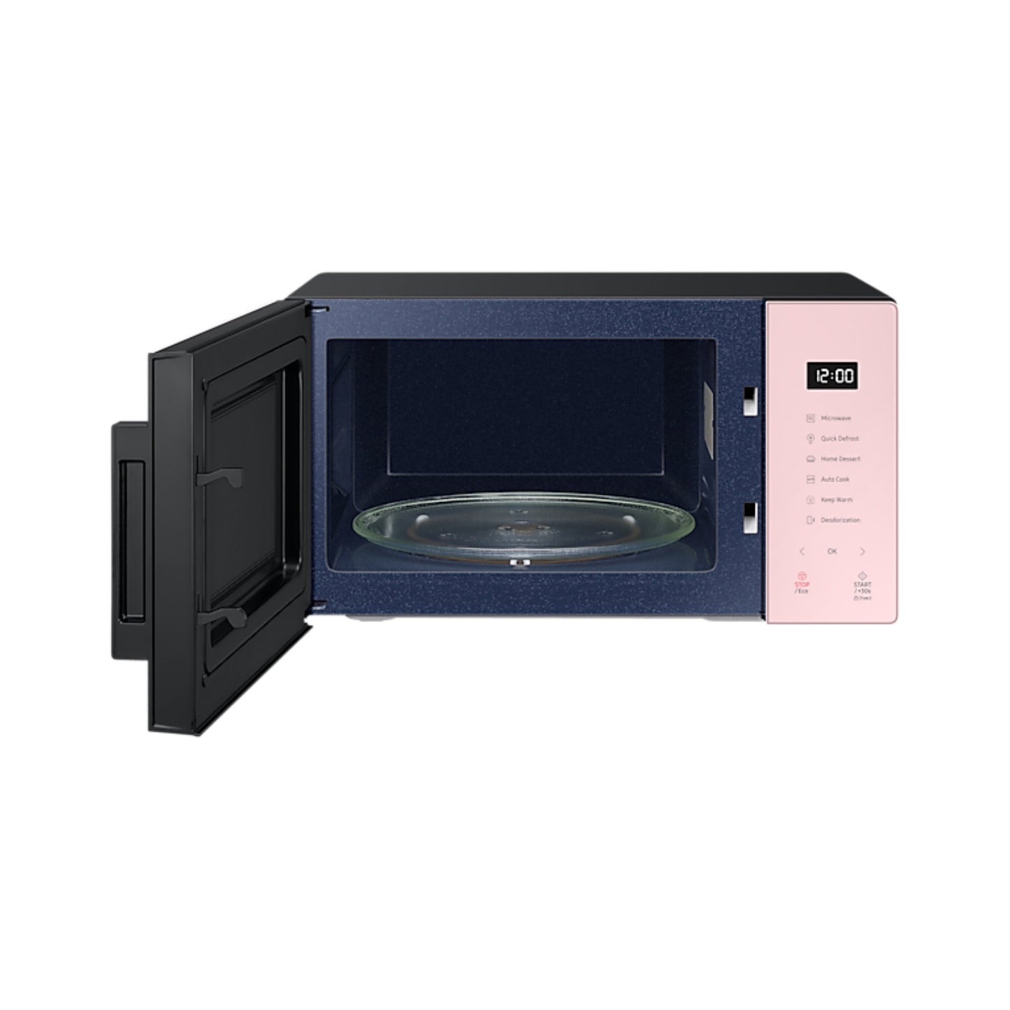 Samsung Bespoke Solo Microwave Oven with Quick Defrost and Glass Touch, 23L, Pink - MS23T5018AP/SG