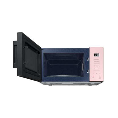 Samsung Bespoke Solo Microwave Oven with Quick Defrost and Glass Touch, 23L, Pink - MS23T5018AP/SG