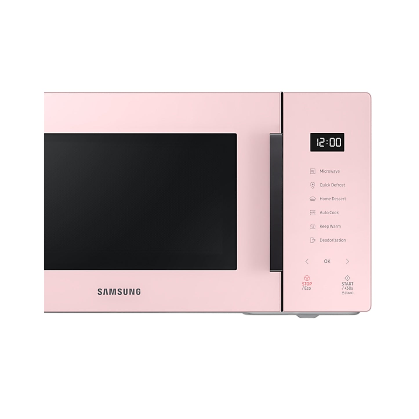 Samsung Bespoke Solo Microwave Oven with Quick Defrost and Glass Touch, 23L, Pink - MS23T5018AP/SG