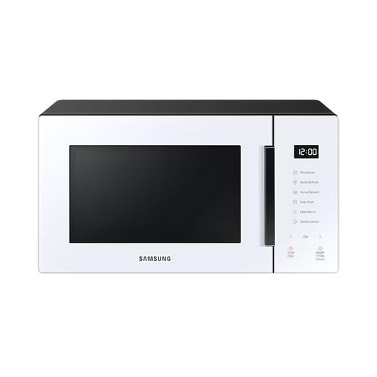 Samsung Bespoke Solo Microwave Oven with Quick Defrost and Glass Touch, 23L, White - MS23T5018AW/SG