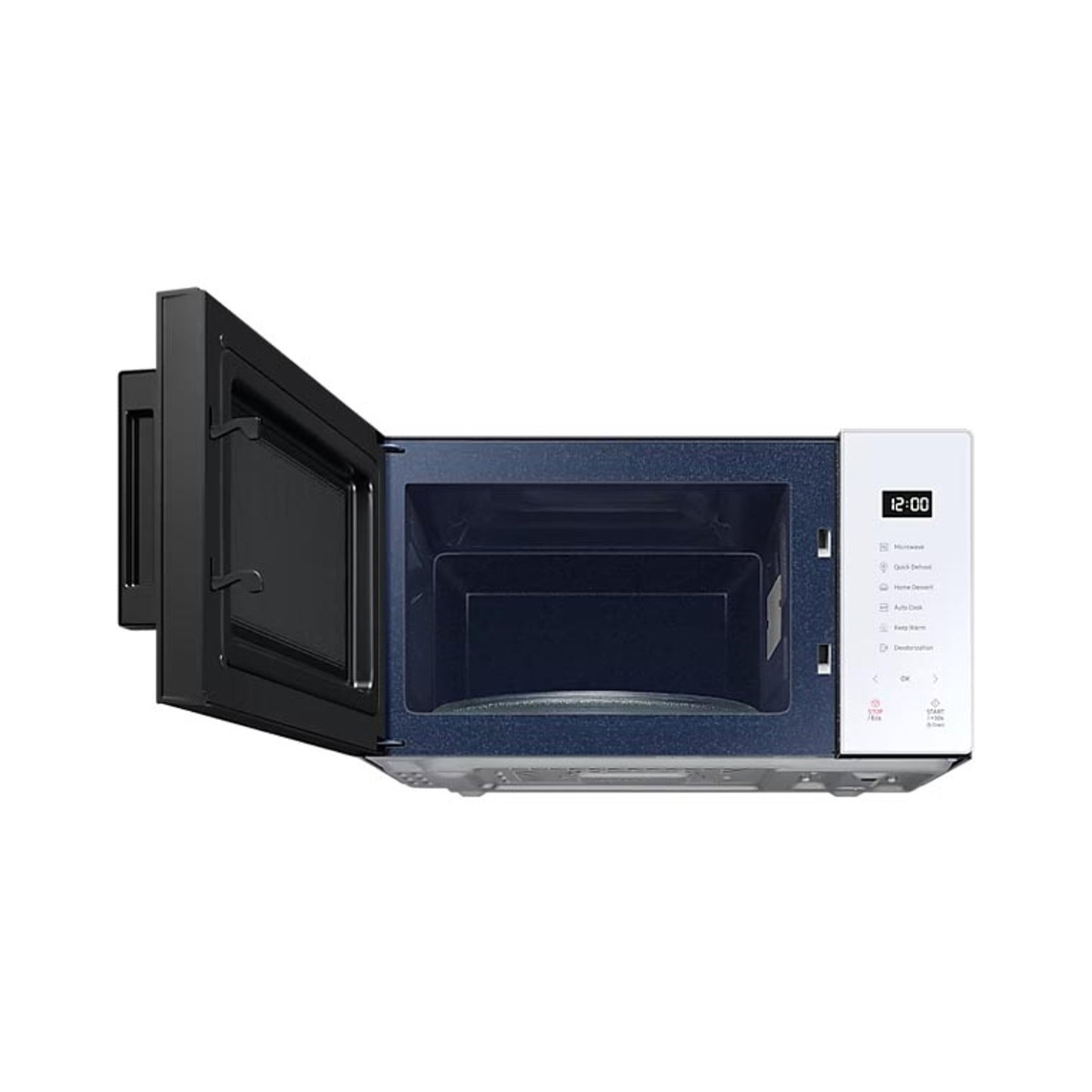 Samsung Bespoke Solo Microwave Oven with Quick Defrost and Glass Touch, 23L, White - MS23T5018AW/SG