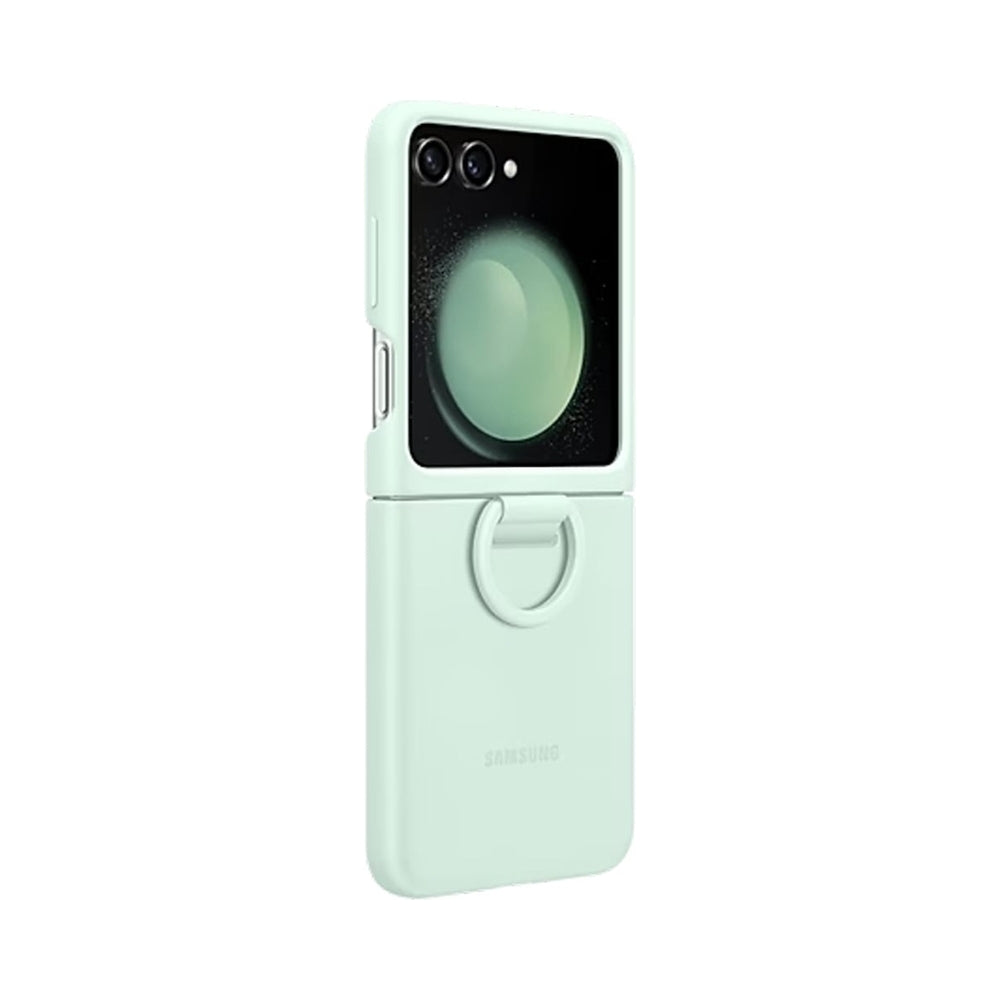 Samsung Silicone Case with Ring for Galaxy Z Flip5 Ocean Green