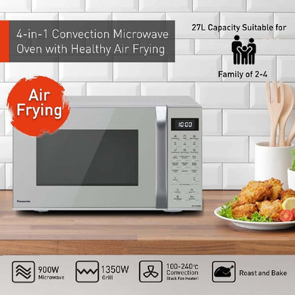 Panasonic 4-in-1 Convection Microwave Oven with Healthy Air Frying Silver