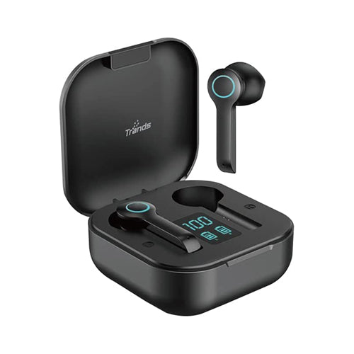 Trands Bluetooth Wireless In-Ear Earbuds With Charging Case Black