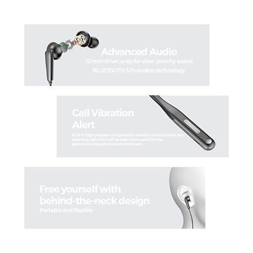 Trands Wireless Neckband In-Ear Earphones Black