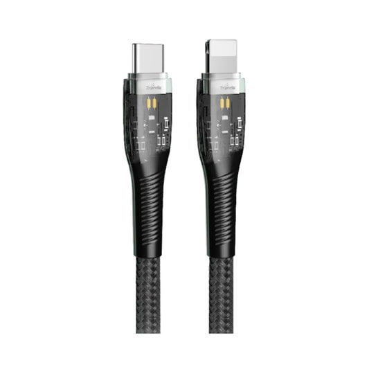 Trands Glassy Series Type-C to Lightning Cable Black