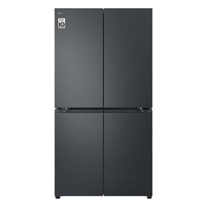 LG Side by Side Refrigerator GR-B34FFCDB, Steel Black,4 Door 601 L