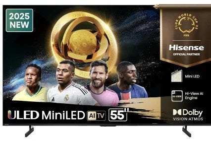 Hisense 55 Inch 4K Mini-LED QLED Smart TV, 144Hz, Game Mode Pro – 55U6Q Pro