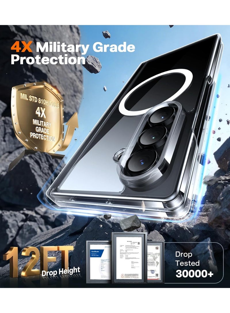 TORRAS Guardian Magnetic Case for Samsung Galaxy Z Fold 7 - Clear