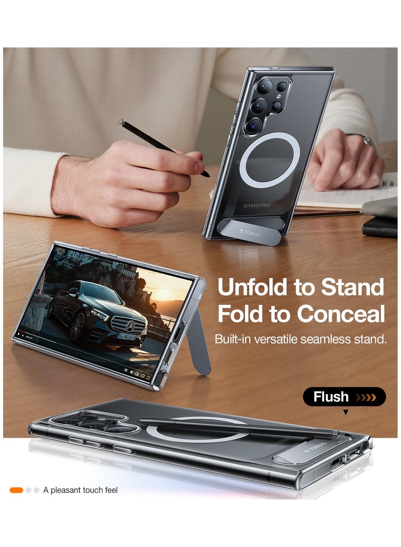 TORRAS UPRO Pstand Case for Samsung Galaxy S24 Ultra - Clear