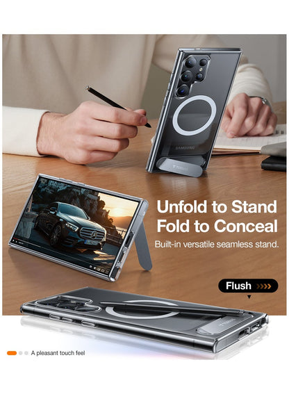 TORRAS UPRO Pstand Case for Samsung Galaxy S24 Ultra - Clear
