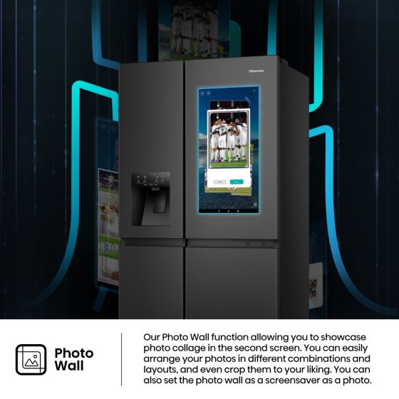 Hisense Side by Side Refrigerator, 614L, Black, RS9P819GTB