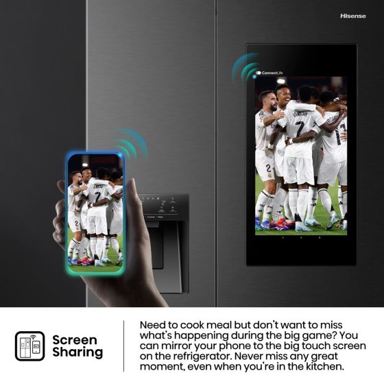 Hisense Side by Side Refrigerator, 614L, Black, RS9P819GTB