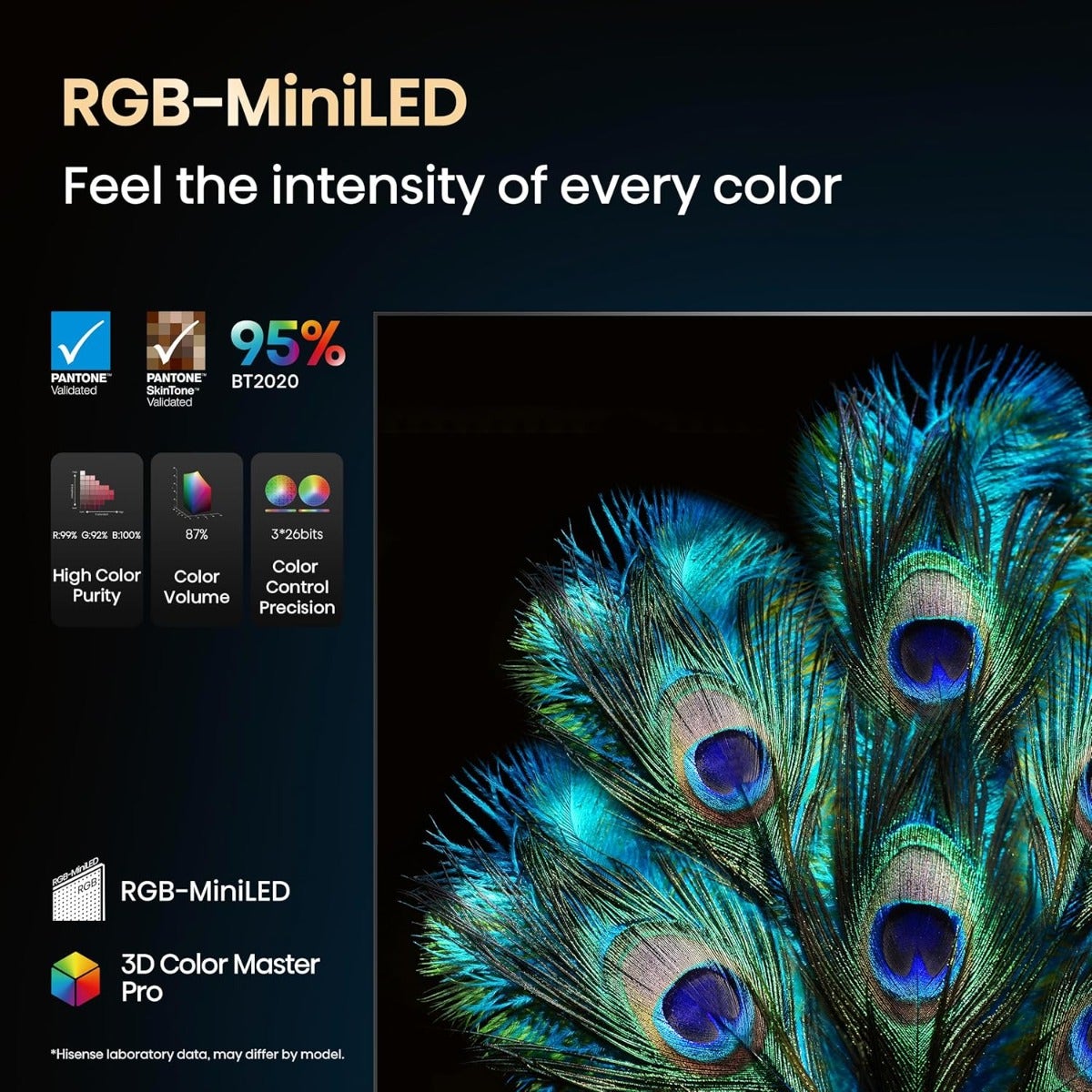 Hisense 116UX Class UX Series 116 Inch 4K RGB MiniLED Smart TV