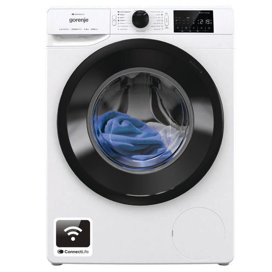 Gorenje Smart Front Load Washing Machine, 8KG, Wi-Fi, 1200 RPM, White, WPNEI82A1SWIFI