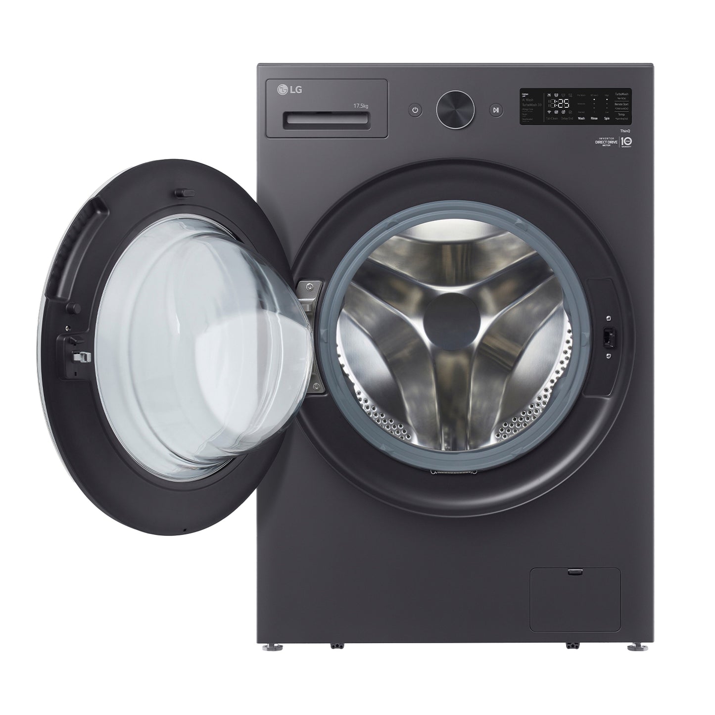 LG Front Load Washing Machine, 17.5 kg, 1000 RPM, Essence Graphite, F0Z8DYPK4