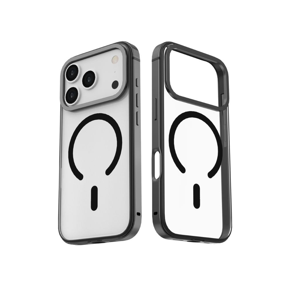 Infinyty Cirra Clear Case with Metallic Accents iPhone 17 Pro, Black