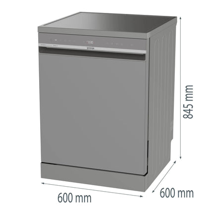 Gorenje 16 Place Settings Dishwasher, 60cm, Wi-Fi, Grey, GS673B90X