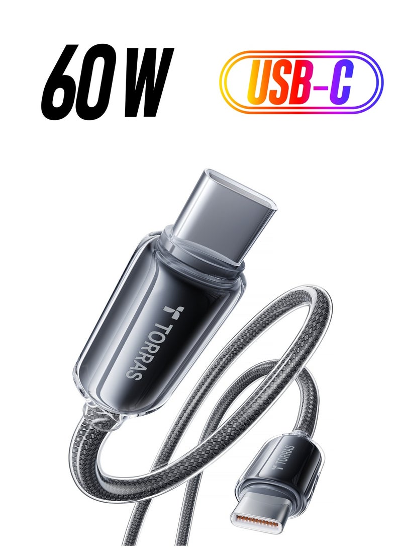 TORRAS IceFlow 60W USB-C Cable - Dark Grey