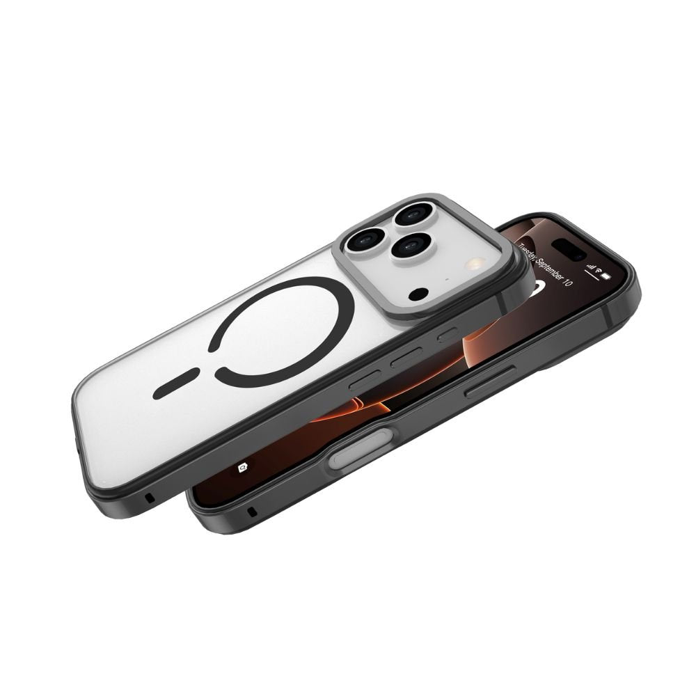 Infinyty Cirra Clear Case with Metallic Accents iPhone 17 Pro, Black