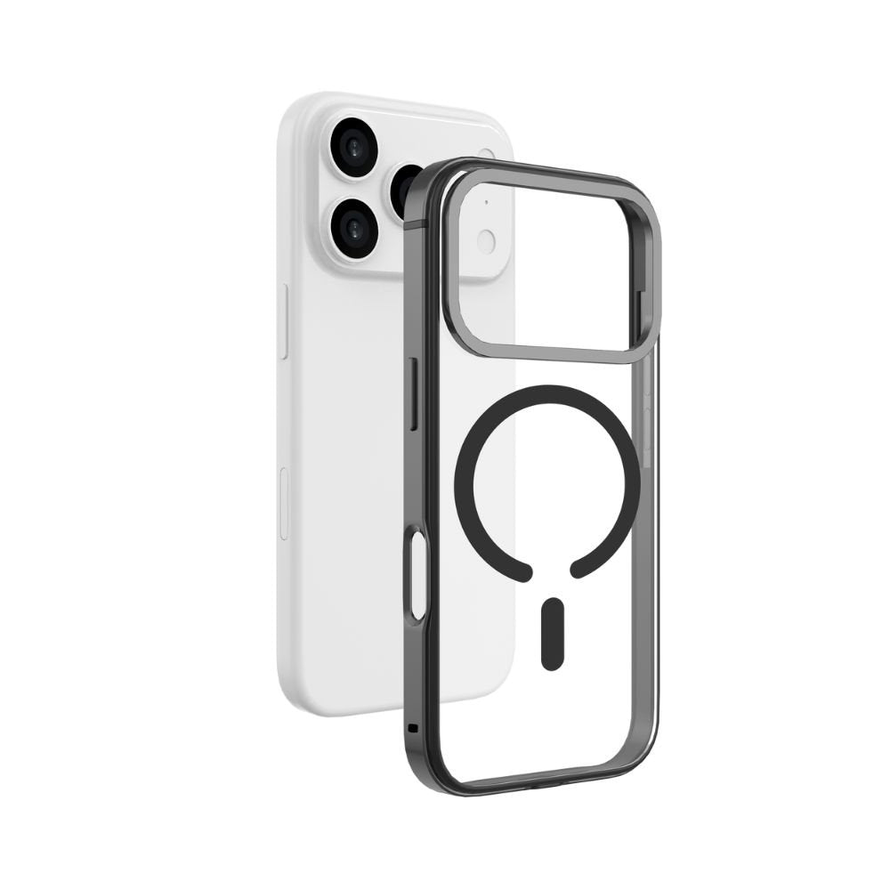 Infinyty Cirra Clear Case with Metallic Accents iPhone 17 Pro Max, Black