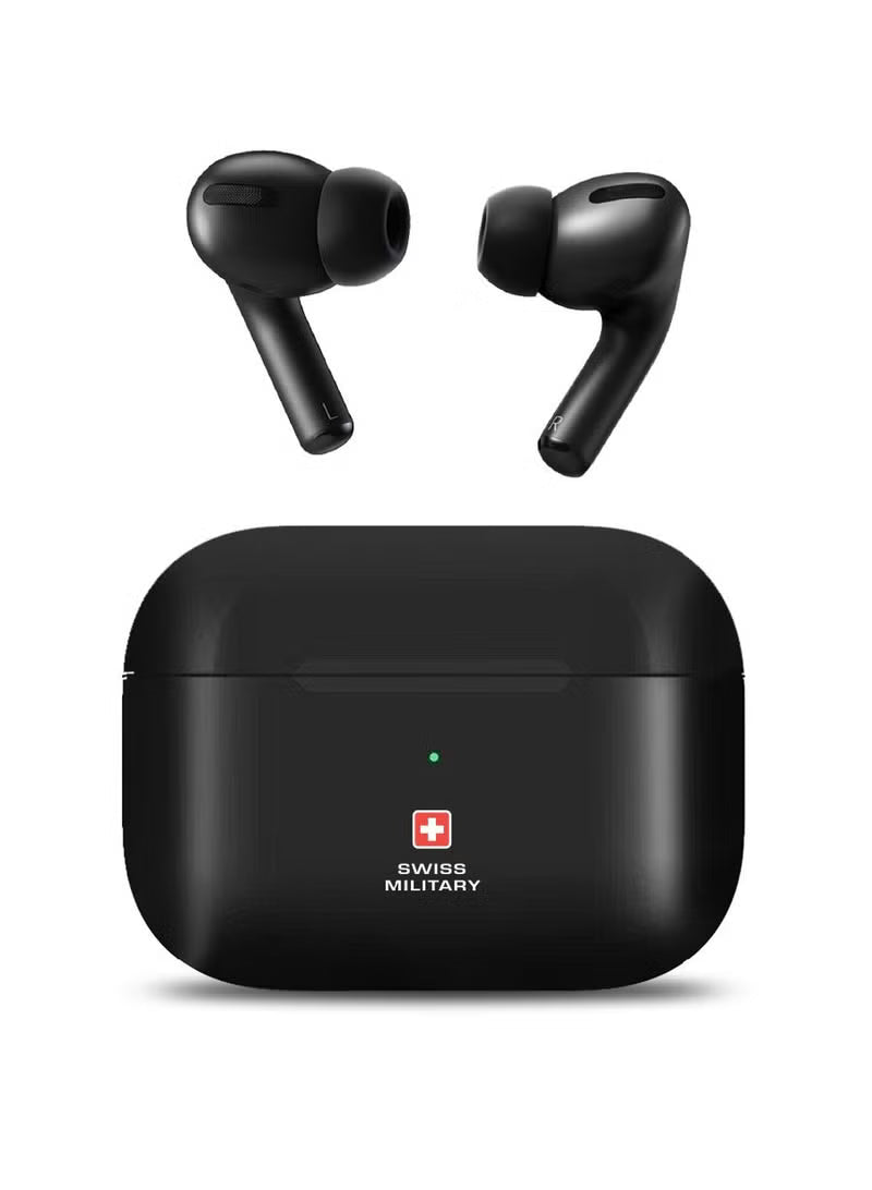Swiss Military Victor 8 ANC True Wireless Earbuds – Black