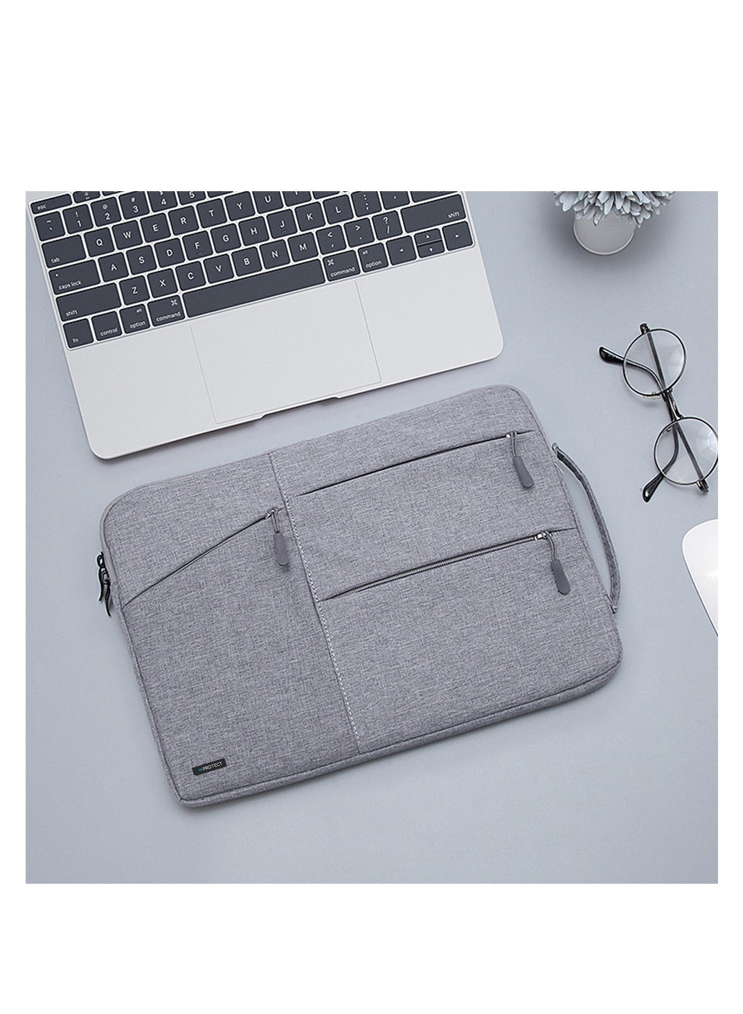 PROTECT  Slim Sleeve Laptop Bag, 13.3 inch, Oxford Material, Grey, SLT13.3BGRY