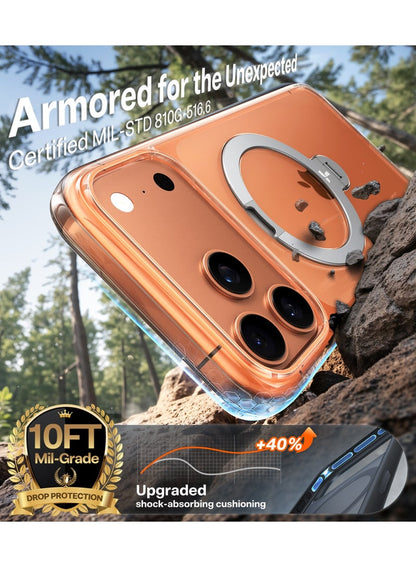 TORRAS Ostand Spin Case for iPhone 17 Pro - Clear