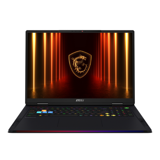 MSI Raider 18 HX AI A2XWJG Gaming Laptop Intel Core Ultra 9-285HX Processor, 64GB RAM, 2TB Storage, NVIDIA GeForce RTX 5090 24GB Graphics, 18-inch display, Black