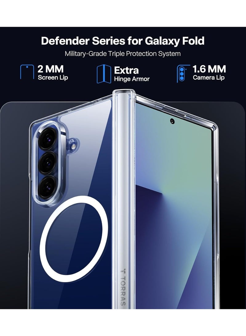 TORRAS Guardian Magnetic Case for Samsung Galaxy Z Fold 7 - Clear