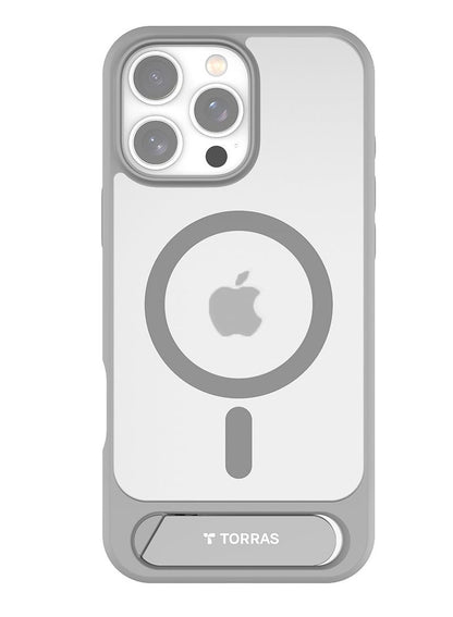 TORRAS Pstand Case for iPhone 16 Pro Max - Titanium Grey