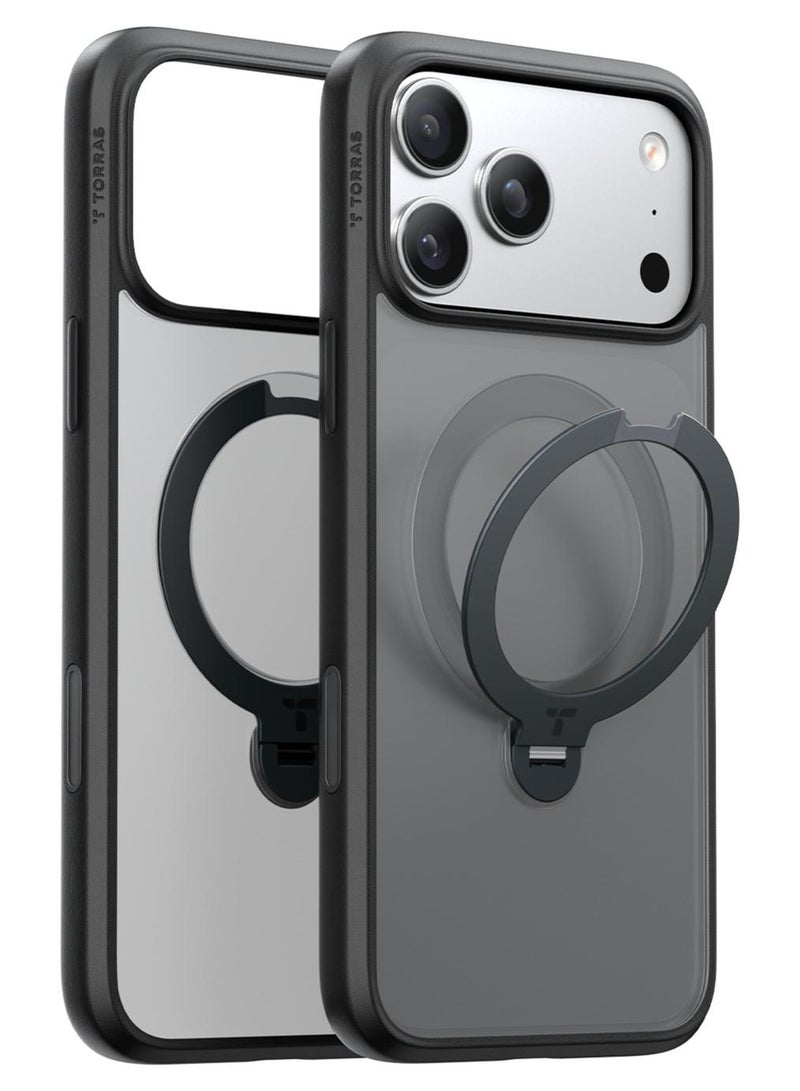 TORRAS Ostand Spin Case for iPhone 17 Pro Max - Black