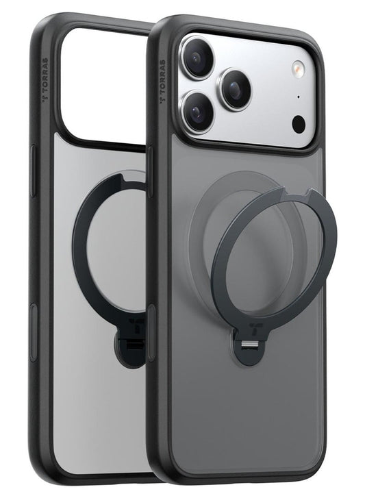 TORRAS Ostand Spin Case for iPhone 17 Pro Max - Black