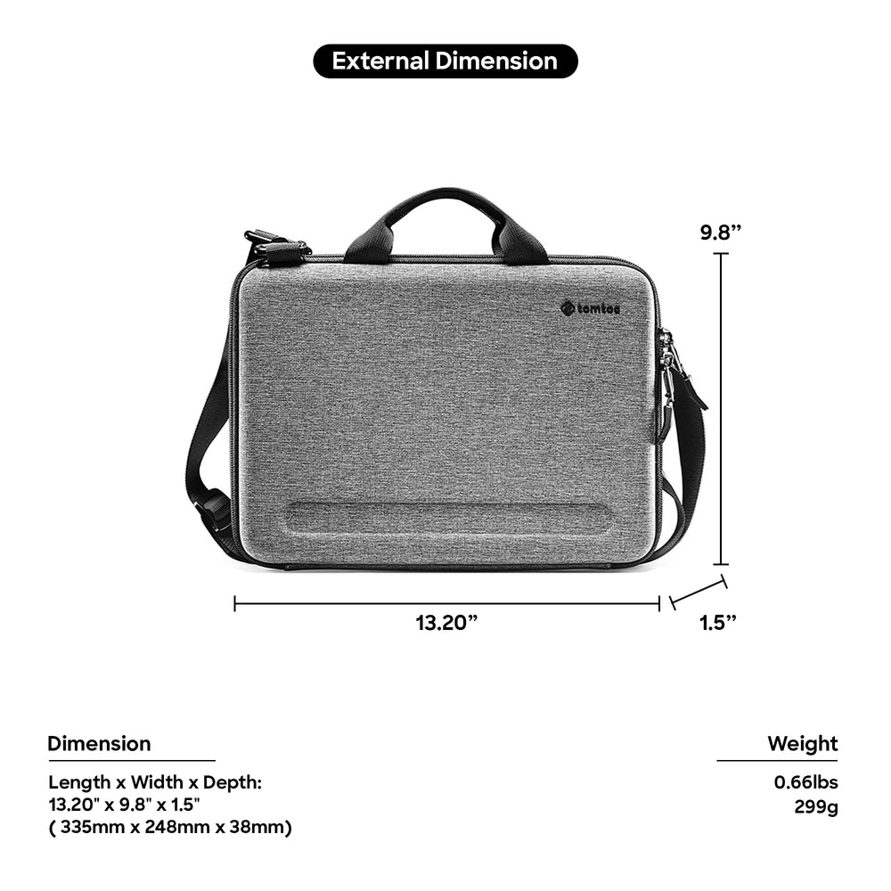 Tomtoc FancyCase A25 13-inch Laptop Shoulder Bag, Gray