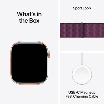 Pre-booking Apple Watch Series 10 GPS 42mm Rose Gold Aluminium Case with Plum Sport Loop, MWWK3QA/A, Delivery from 20th Sep'24 onwards