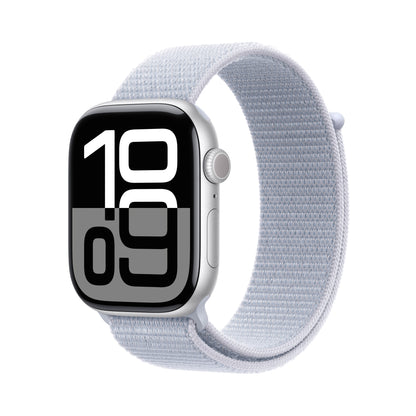 Pre-booking Apple Watch Series 10 GPS 42mm Silver Aluminium Case with Blue Cloud Sport Loop, MWWD3QA/A, Delivery from 20th Sep'24 onwards