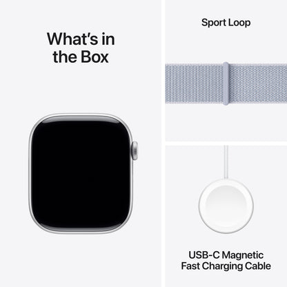 Pre-booking Apple Watch Series 10 GPS 42mm Silver Aluminium Case with Blue Cloud Sport Loop, MWWD3QA/A, Delivery from 20th Sep'24 onwards