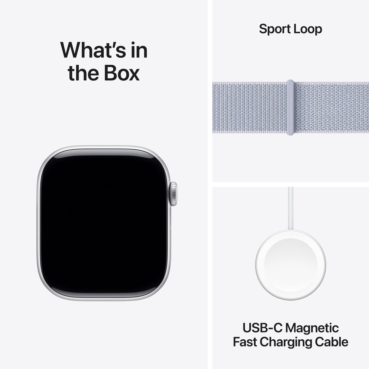 Pre-booking Apple Watch Series 10 GPS 46mm Silver Aluminium Case with Blue Cloud Sport Loop, MWWN3QA/A, Delivery from 20th Sep'24 onwards